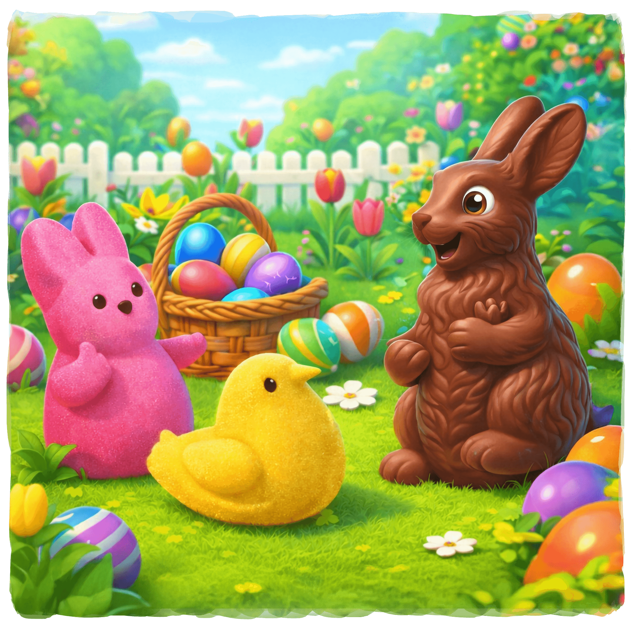 Marshmallow Peeps & The Chocolate Bunny